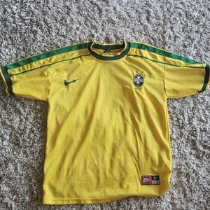 Brazil vintage 1998 nike soccer jersey small